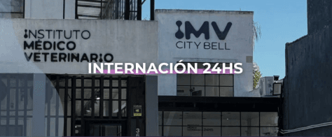 Entrada de la sede City Bell, con el cartel IMV City Bell